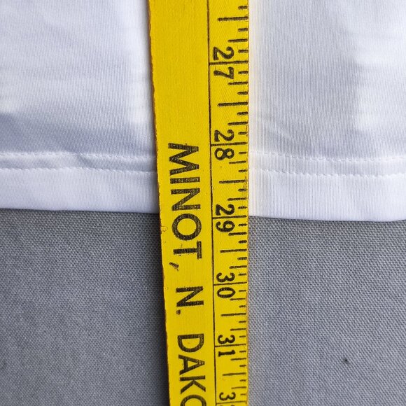 Puma Golf Polo Shirt men's size M white colour with grey and lime green stripes - Picture 9 of 9